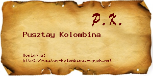 Pusztay Kolombina névjegykártya
